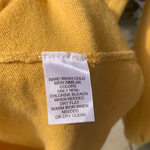Prive 100% cashmere yellow mustard sweater S - Picture 6 of 14